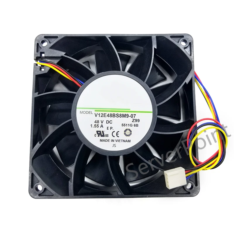 

Genuine new for V12E48BS8M9-07 12038 120*120*38mm 48V 1.55A 4-P pwm case cooling fan