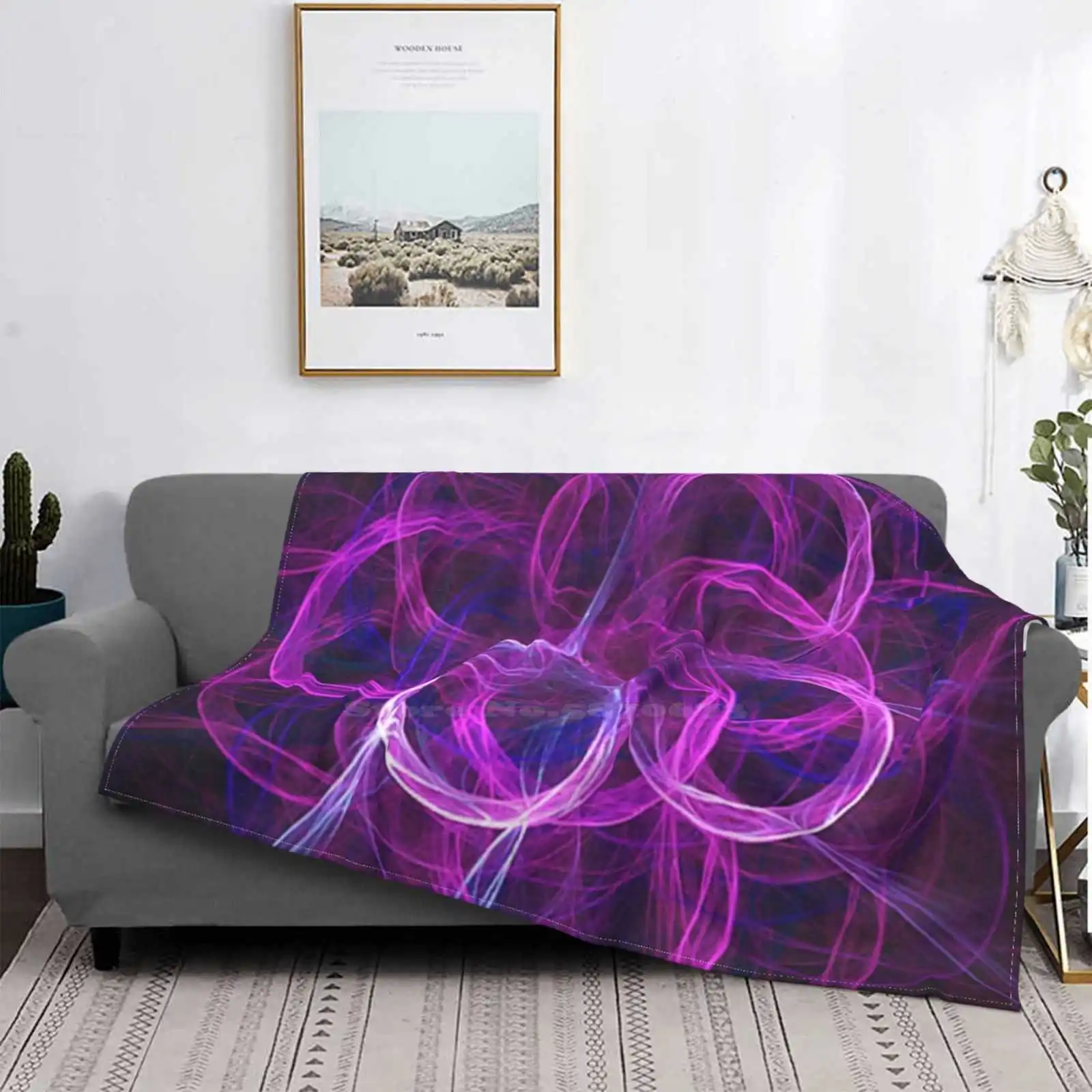 Мягкое фланелевое одеяло с принтом драгоценный камень | Дом и сад