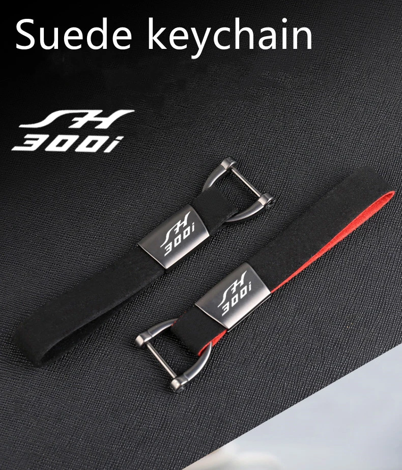 

Premium suede motorcycle keychain key ring For Honda SH300I SH 300I I motorcycle Accessories