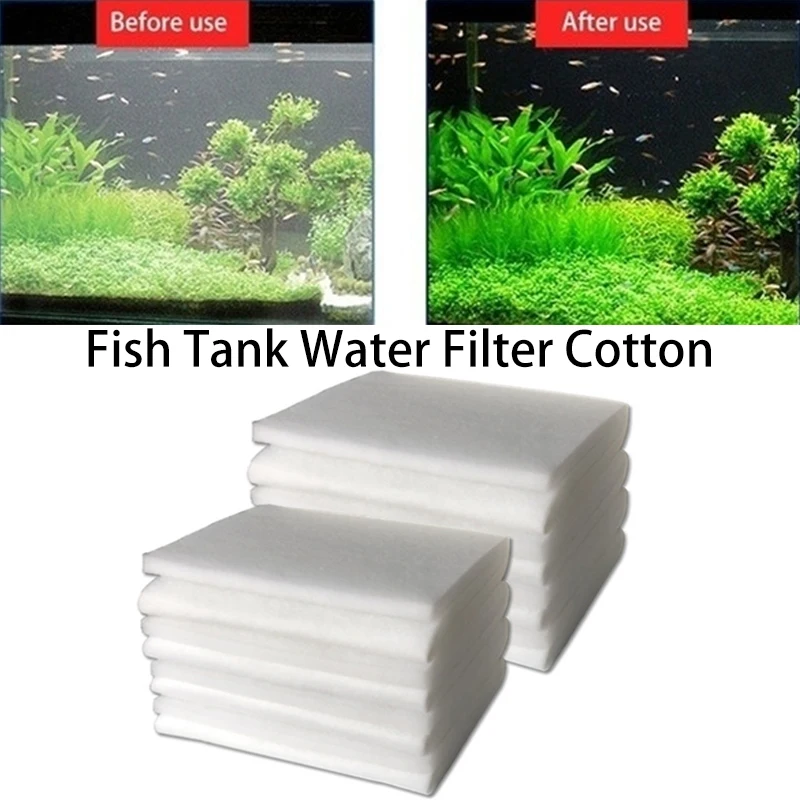 

5 Sizes White Aquarium Fish Tank Super Thick Biochemical Cotton Filter Pad Mat Media Sponge Fish Tank Fiber Bio Foam Filter