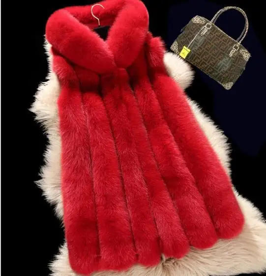 Меховое 2019 зимнее женское пальто из искусственного меха жилет меховые жилетки