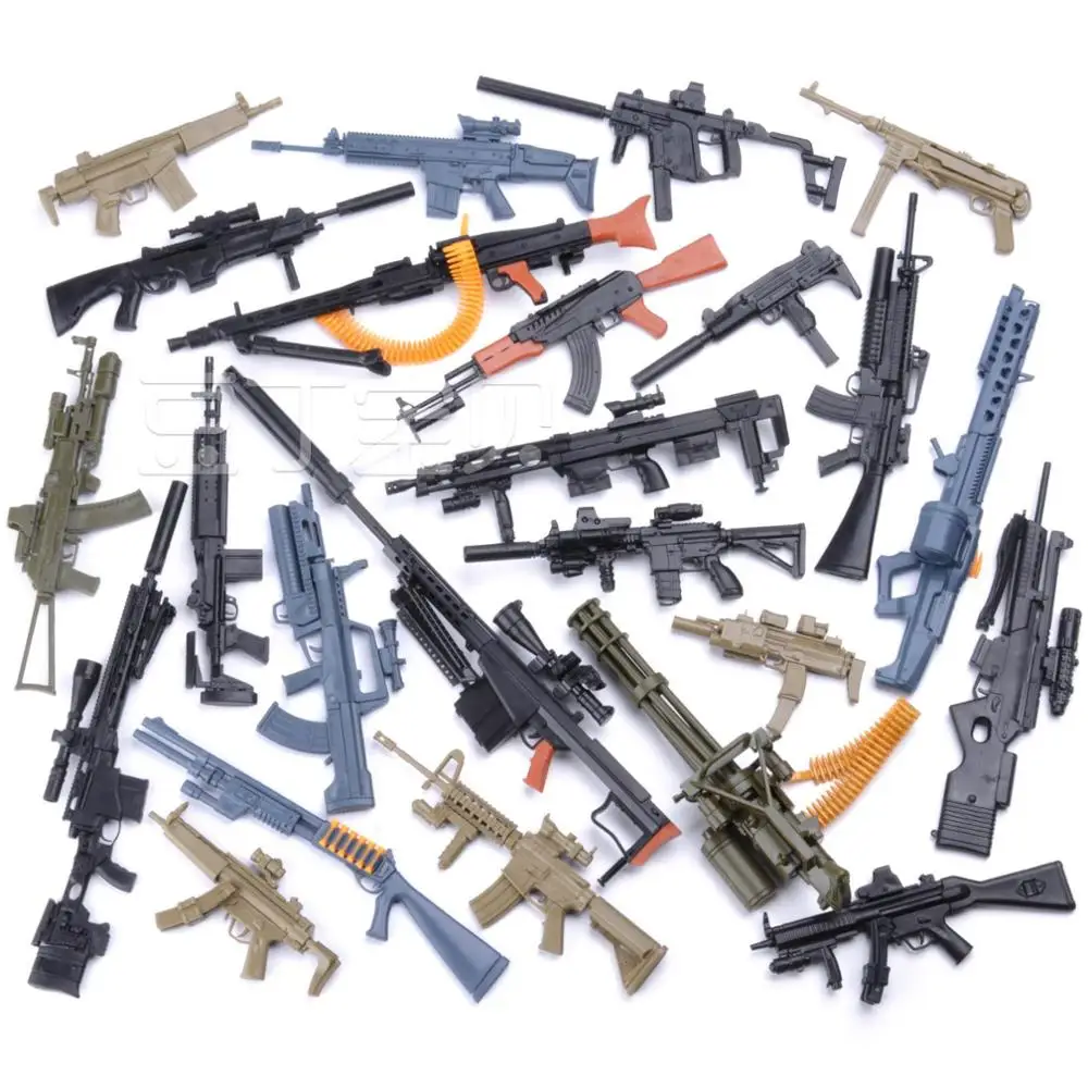 1:6 4D пистолет Модель собрать Пластик модель для детей возрастом от 12 дюймов