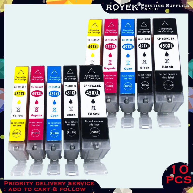 

5 Color Compatible PGI 450 CLI 451 Ink cartridge For Canon PIXMA IP7240 MG5440 MG6340 MX924 MG7140 MG6440 MG5540 Printers