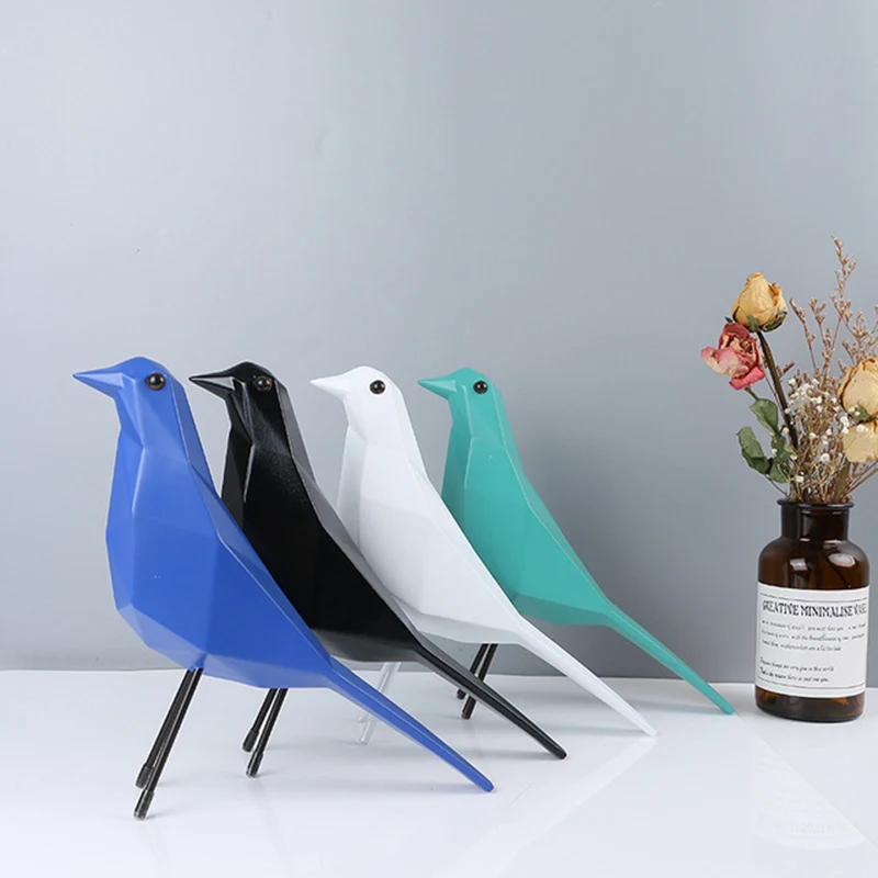 Статуи птиц аксессуары для украшения дома пятна из смолы поделки Ins простая