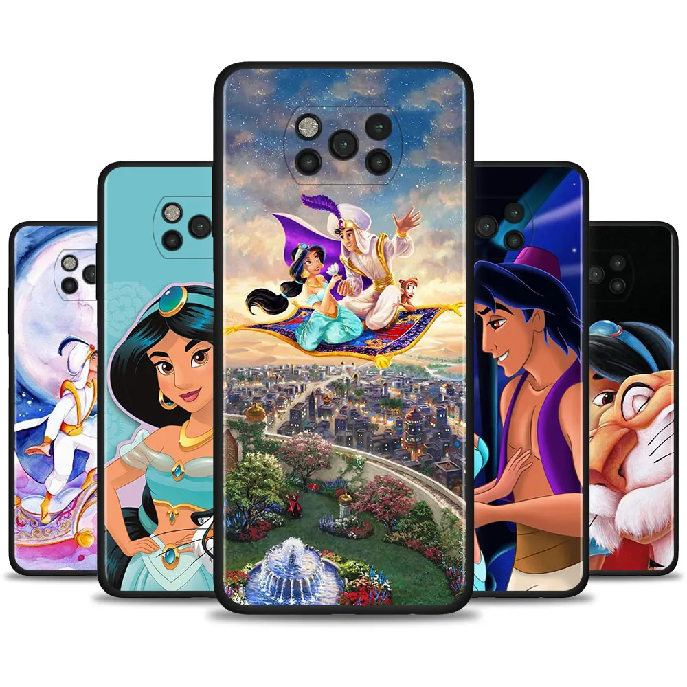 

Princess jasmine Case for Xiaomi Poco M4 Pro M3 X3 Pro F1 F3 GT X3 NFC Silicone Soft Cover Bags Shell