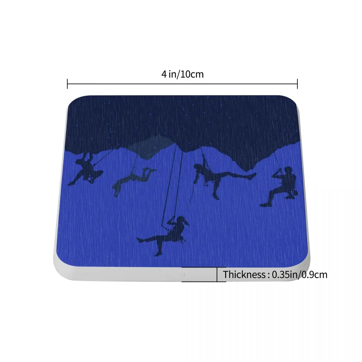 Подставка для альпинизма синяя силуэт диатомит земли квадратная круглая