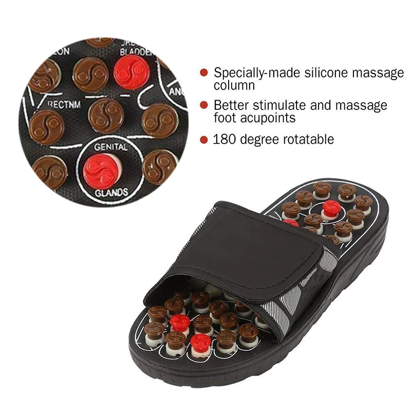 Массажные тапочки для ног Сандалии массажа Акупунктурная терапия Обувь