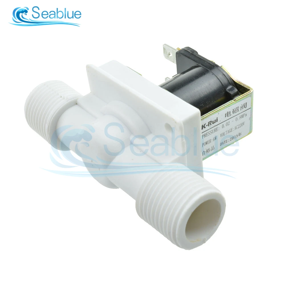 DC 12V 24V AC 220V 1/2 &quotпластиковый Соленоидный клапан переключатель нормально закрытый