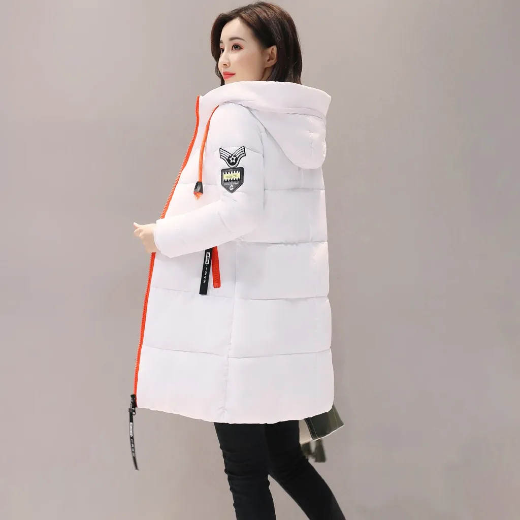 Womail, parkas-mujer-, зимняя куртка, Женское пальто, парка с капюшоном, куртка, Женская хлопковая парка, для женщин, большой размер