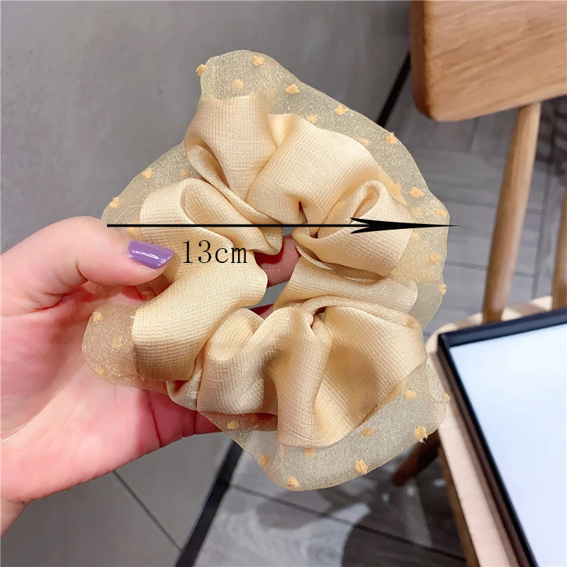 

Korean Modis Silky Kawaii Lace Women Elastic Hair Bands Tie Gum Girls Vintage Cute Scrunchie Ponytail Holder Hair Accessories