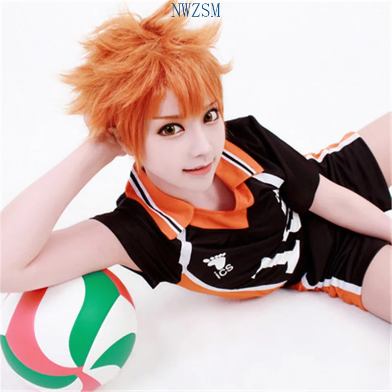 Аниме Haikyuu! Парик для костюмированной вечеринки Shoyo Hinata короткие оранжевые парики