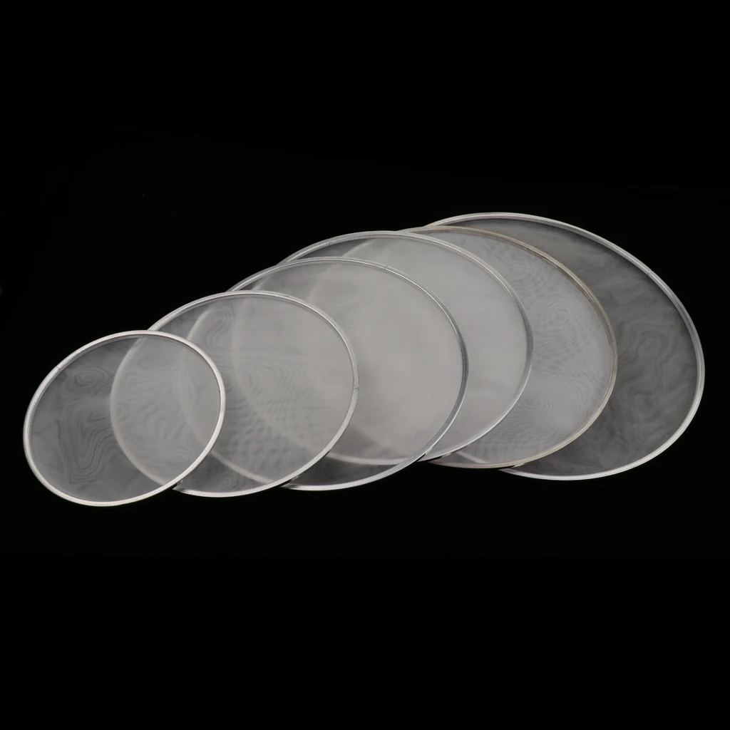 8/10/12/13/14/16 inch White Bass Double Layer Drum Head Silent Mute Drum Skin Percussion Parts for Bass Drum Set Kit