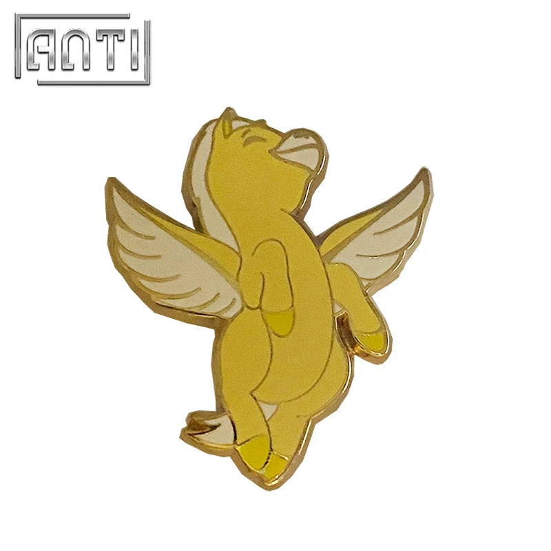 Индивидуальный милый мультяшный жесткий эмалированный значок на лацкан с