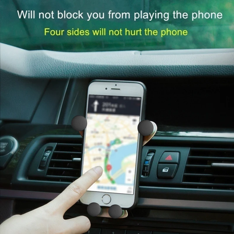 Автомобильный мини-держатель для телефона с вентиляцией Гравитационный