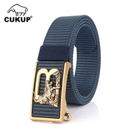 cukup new mens unique design tiger with b letter buckles metal high quality nylon belts for men accessories 3 5cm width cbck226