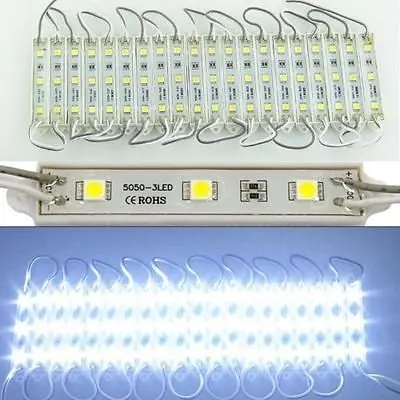 1000PCs 12V SMD 5050 3 светодиодный Прохладный модуль белых светодиодов Свет