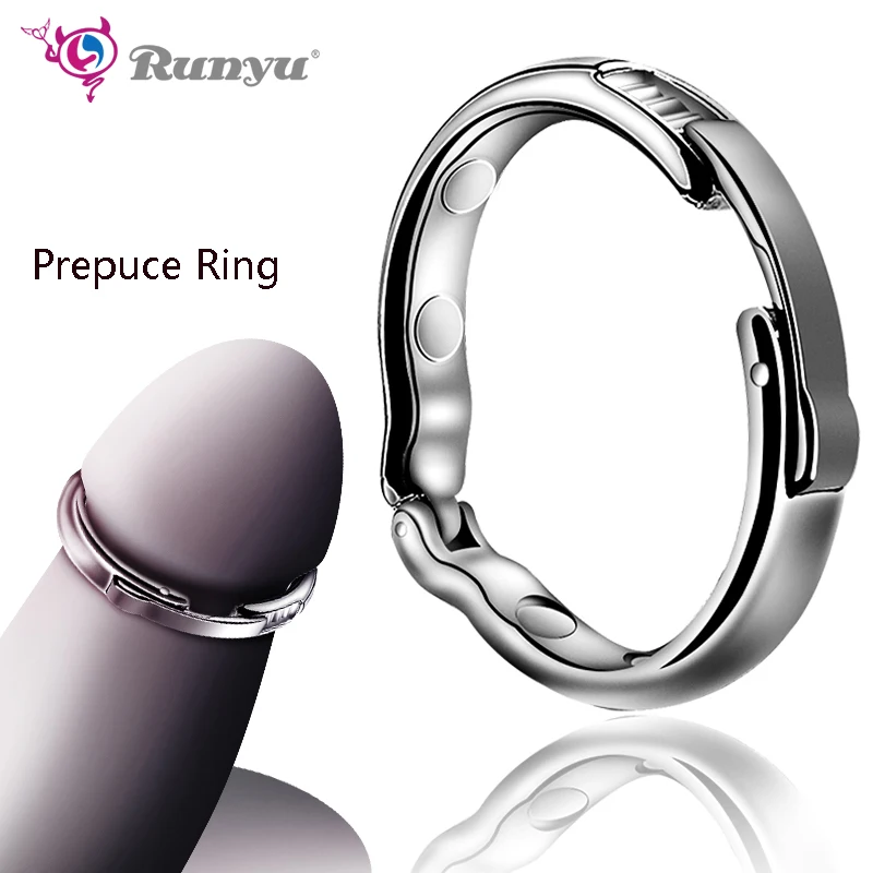 Runyu Magnet Cock Ring Metal Penis Sleeve For Male Extender Enlargement Condoms Sex Toys Intimate Goods On The Penis| |