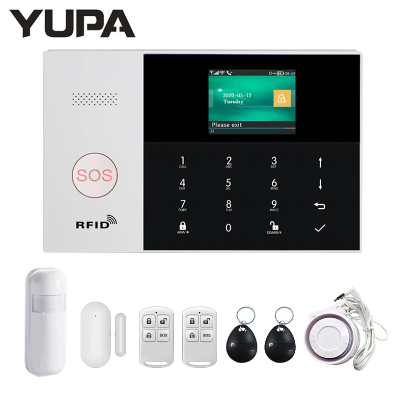 433 МГц Wi Fi Gsm сигнализации умный дом Системы Ios Android App Управление Rfid карты