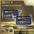 EKIY QLED Автомагнитола Android 10 Navi GPS Carplay для HONDA FIT JAZZ 2007-2013 1280*720 мультимедийный видеоплеер Авто Стерео DVD FM