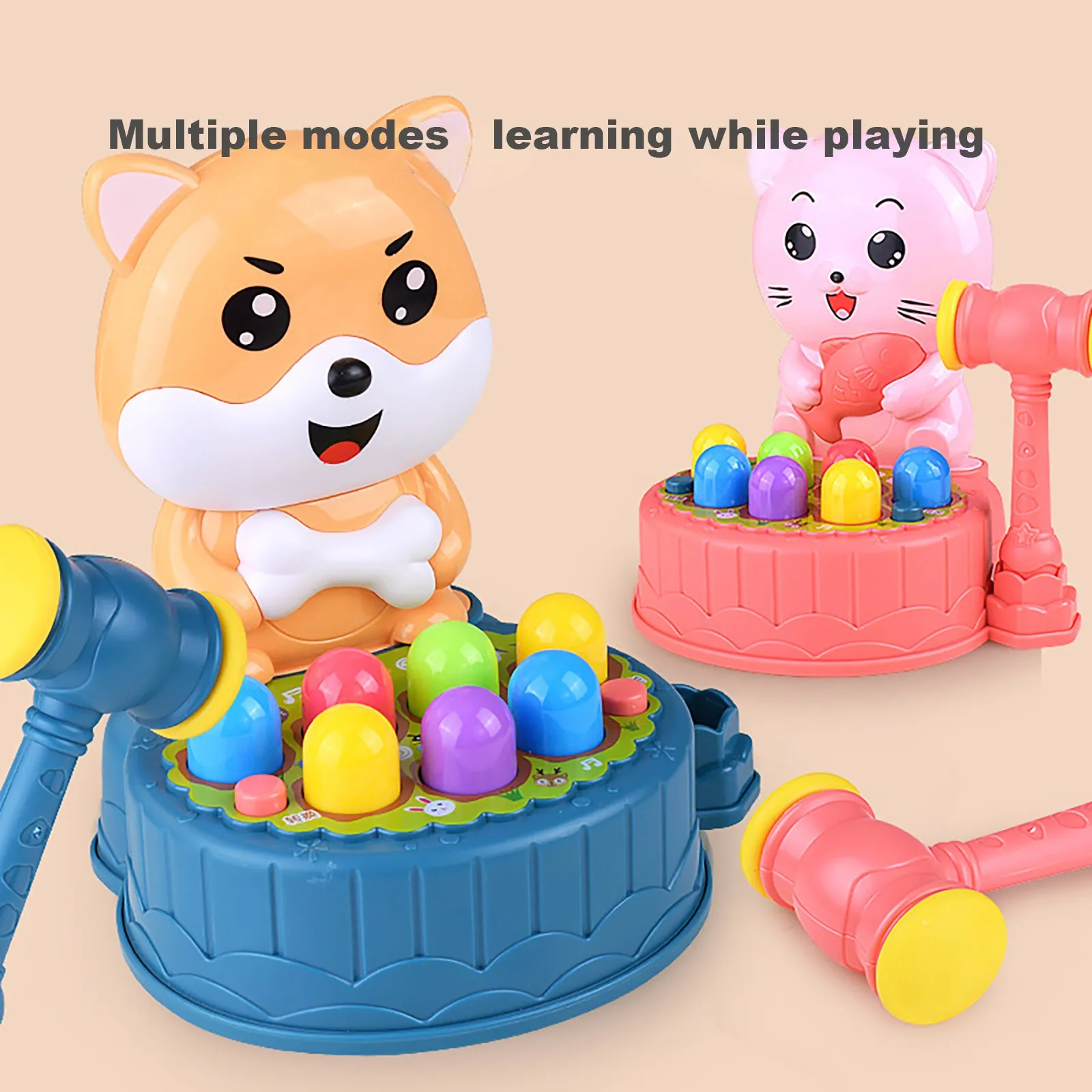 Игрушечный молоток игровой набор игрушек со звуковыми эффектами музыкой и