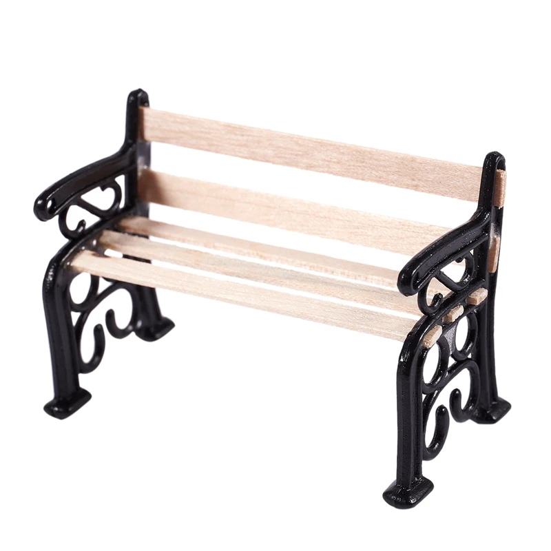 Миниатюрная кукольная мебель скамейка 1/24 кукольный домик Миниатюрный Сад Патио