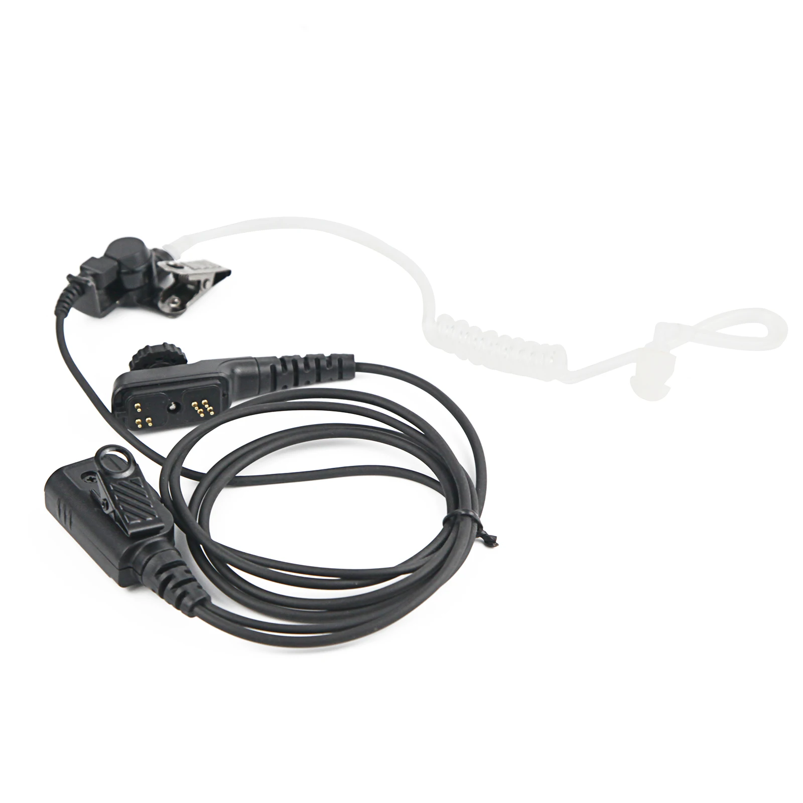 Walkie Talkie Earpiece with MIC and PTT FBI Style Acoustic Tube Surveillance Headset for Hytera Radio PD702 PD780 PD782 PT580H