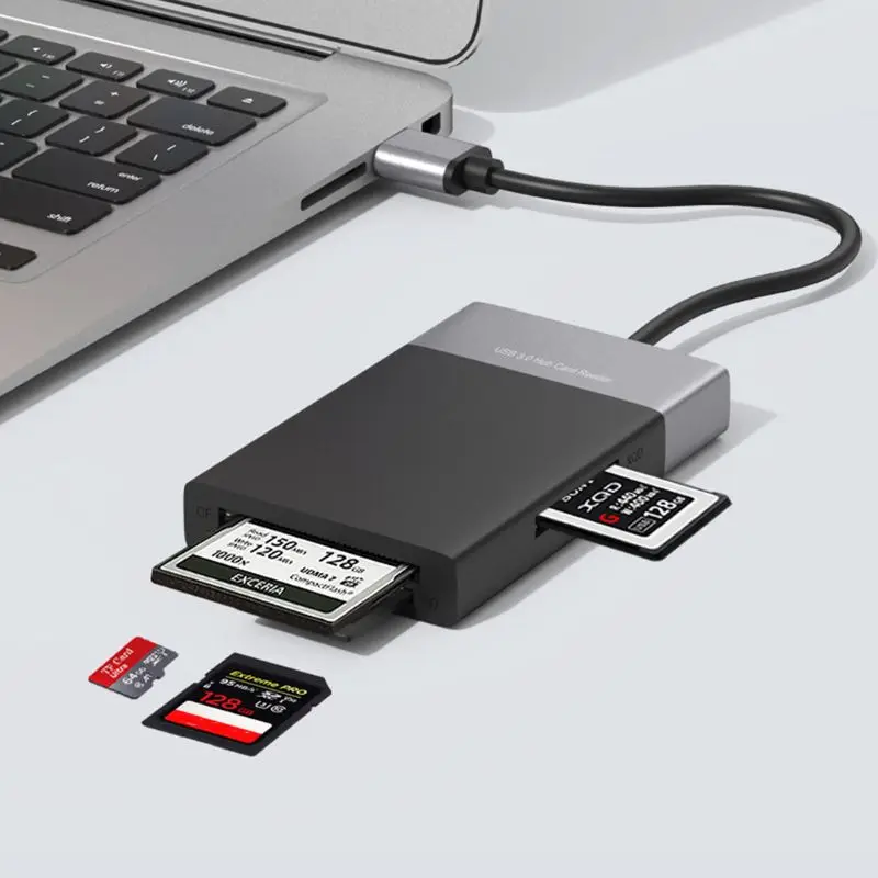 Высокоскоростной USB 3 0 концентратор 6 в 1 на 2 порта для XQD/CF/для кардридера SD/TF |