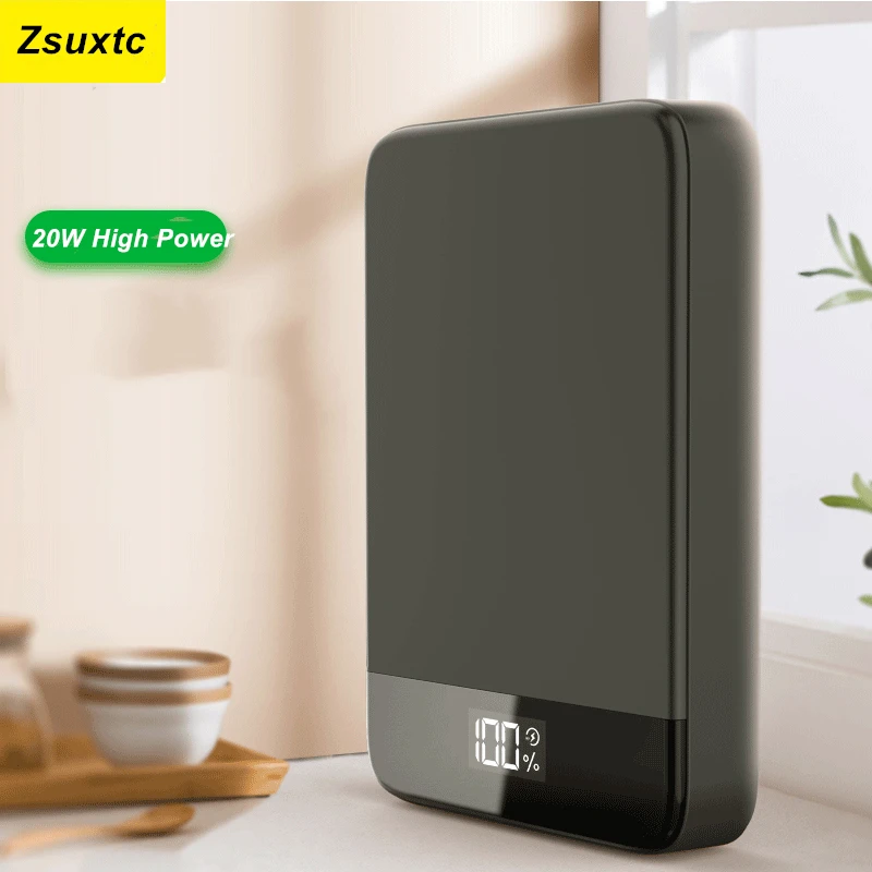 

5000mAh 20W Fast Wireless Charging Digital Display Battery Case For iphone 12 12 Pro Max 12 mini Magsafe Charger Power Bank Case