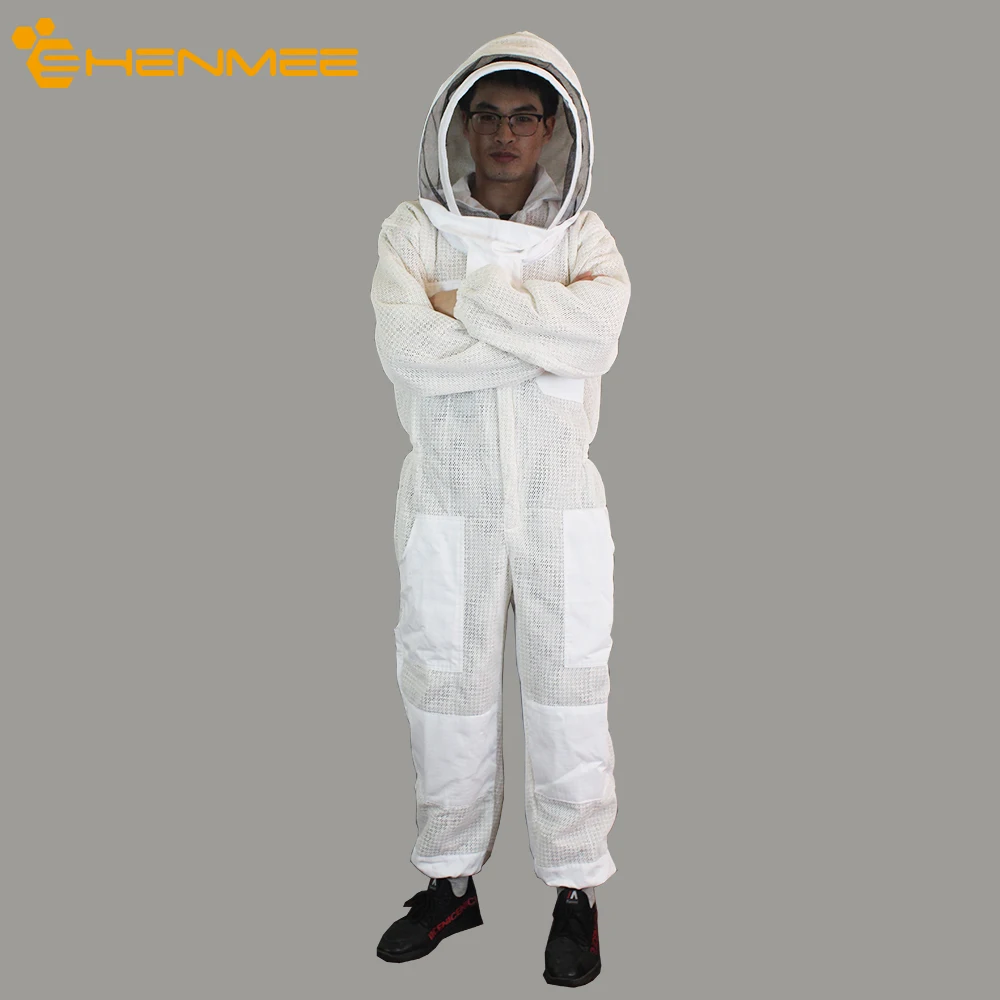 Бесплатная доставка дышащий костюм для пчеловодства трехслойная новая ткань