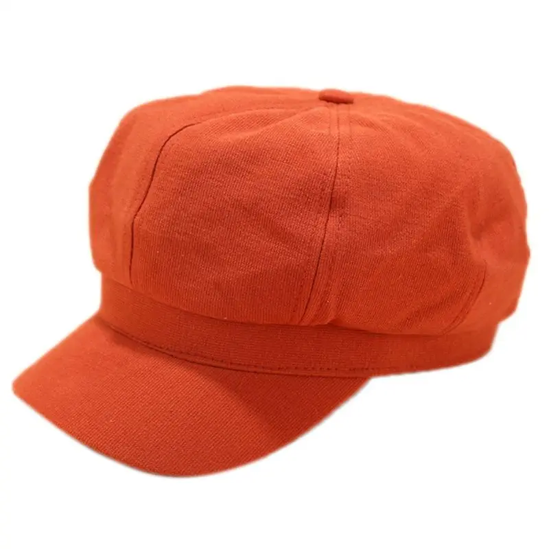 Женская винтажная Вельветовая восьмиугольная шапка для девушек осень-зима