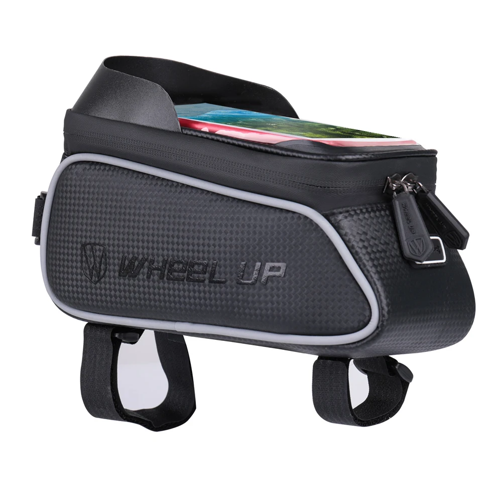 

Tube Bike Cell Mobile Phone Bag Pannier Pack Holder Cycling Bicycle Waterproof Bag Cycling Bicycle Bags Tube Front Frame Bag