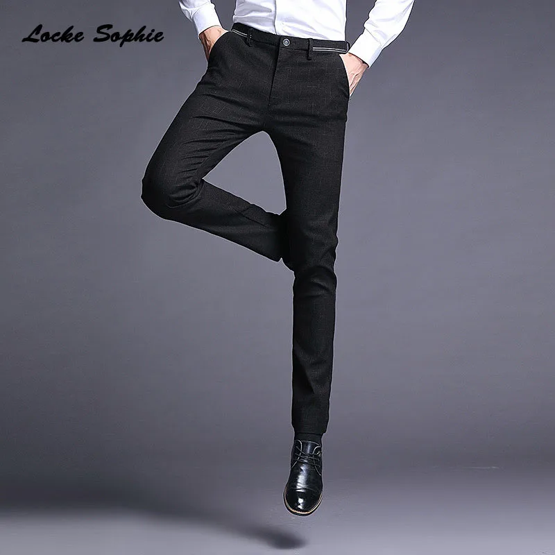 1 шт. мужские узкие брюки с завышенной талией размер s плюс весна 2020 смесь хлопка