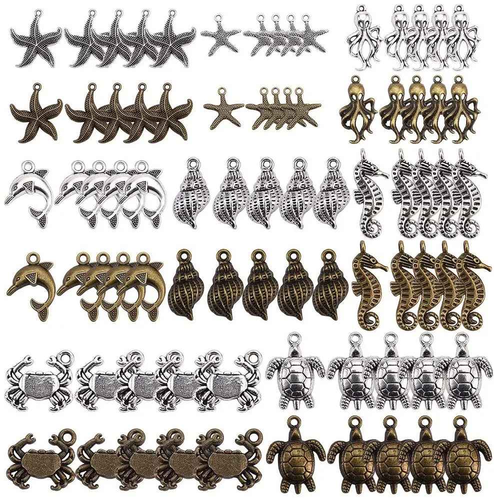 

Подвеска в виде морской рыбы, морской черепахи, раковины, осьминога, краба и дельфина, подвеска «сделай сам» из 8 предметов для изготовления ...