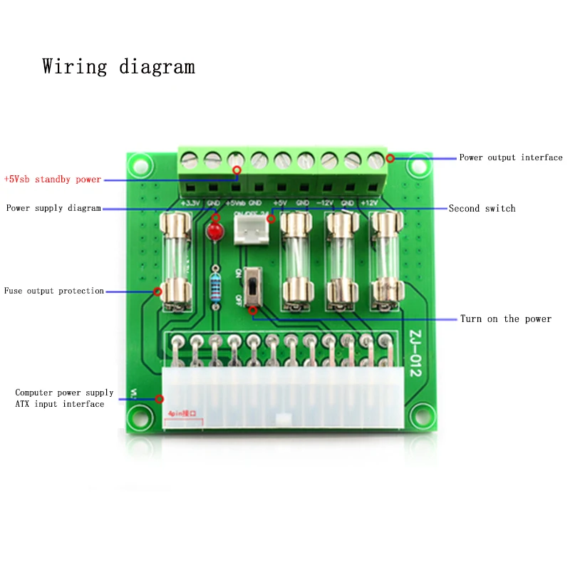 Настольный блок питания ATX плата адаптера компьютерный отбора мощности розетка