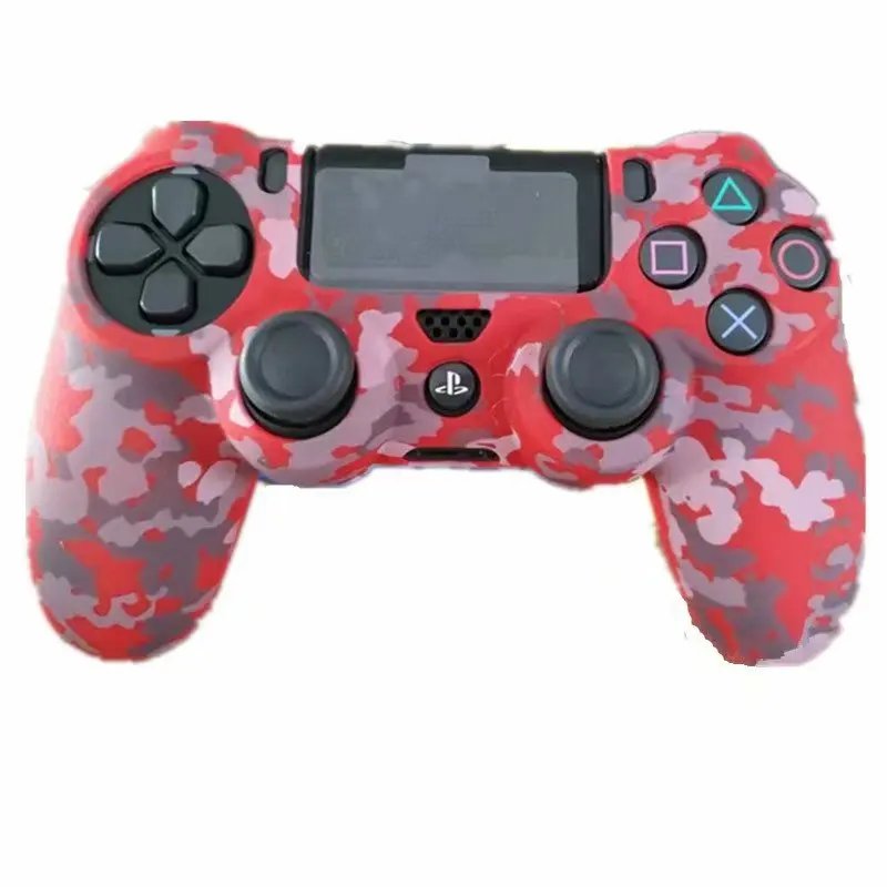 Color H Мягкий резиновый силиконовый джойстик для геймпада, чехол для sony DualShock 4 PlayStation 4 PS 4 Pro, тонкий чехол для контроллера, аксессуар - Цвет: Color H