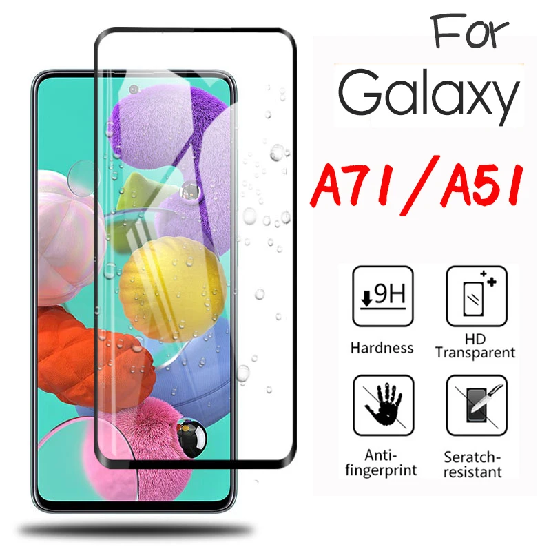 

9H Protection Glass for Samsung A51 Tempered Glass Screen Protector for Samsung Galaxy A71 A21 a31 SM-A515F SM-A7160 Full Cover