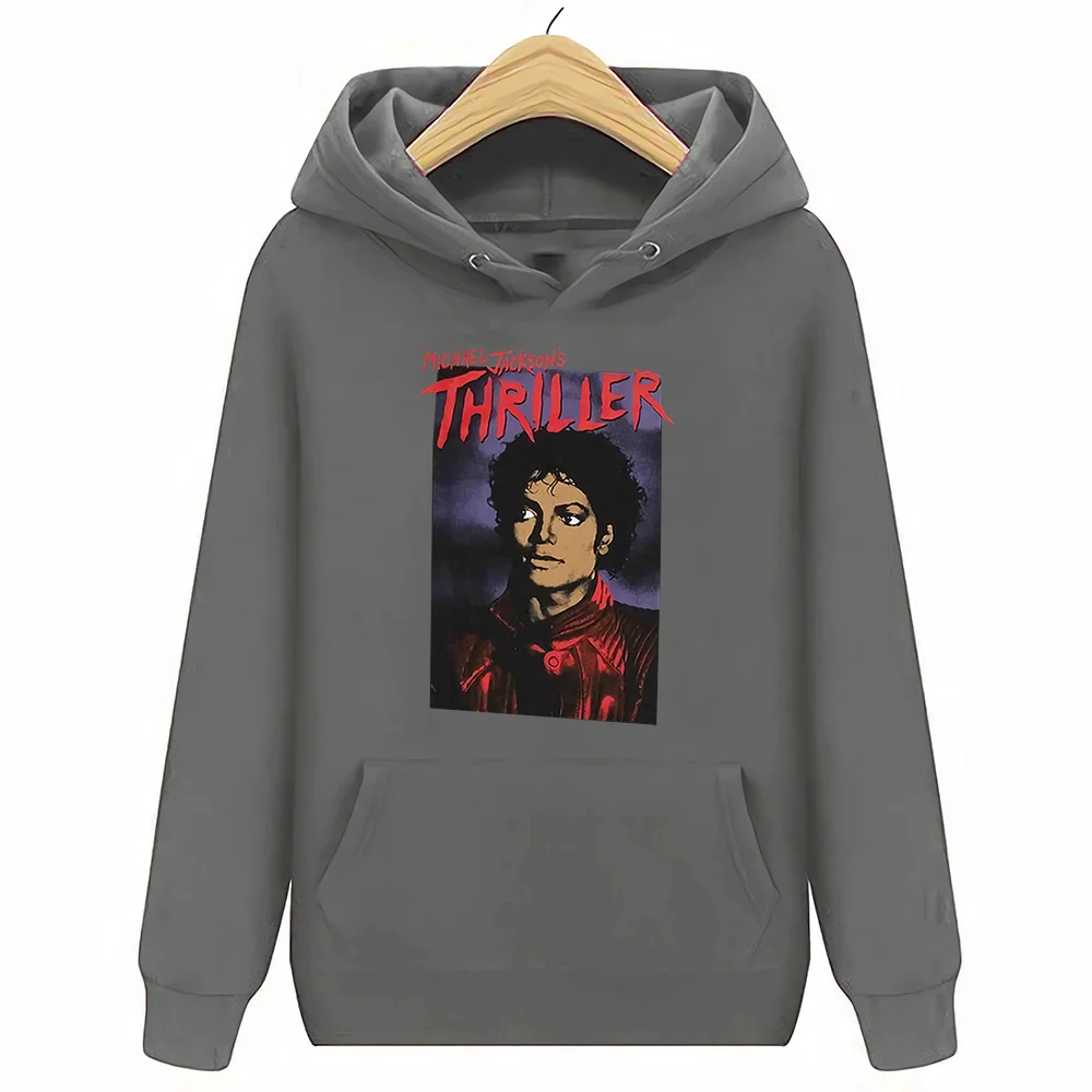 Hoodie dark gray В стиле Майкла Джексона, футболка-Триллер крупным планом Официальный Old Skool hooligans печатных Для мужчин футболка короткий рукав Забавные футболки - Цвет: Hoodie dark gray