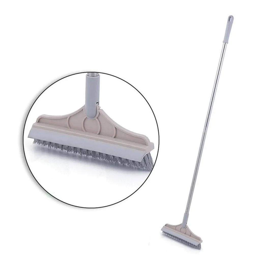 

2 IN 1 Gap Cleaning Squeegee Brush Floor Cleaning Brush W/ Long Handle For Home Cleaning Tools Accessories