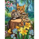 Алмазная вышивка с изображением кота и бабочки, сделай сам, мультяшная лиса, алмазная вышивка крестиком стразы, мозаичный художник, украшение для дома