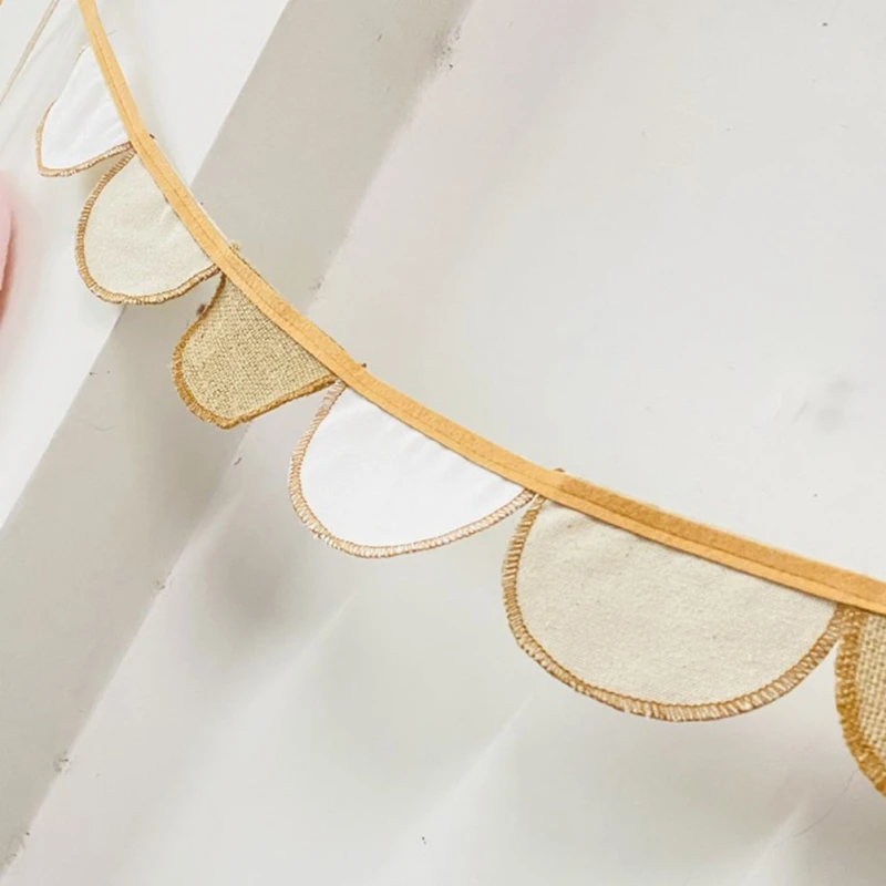 Nordic стене висит украшение Баннер строка полукруг кулон в форме флага дома