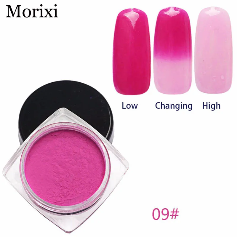 Синий зоопарк термохромный пигмент для ногтей Блестящий Порошок температурная