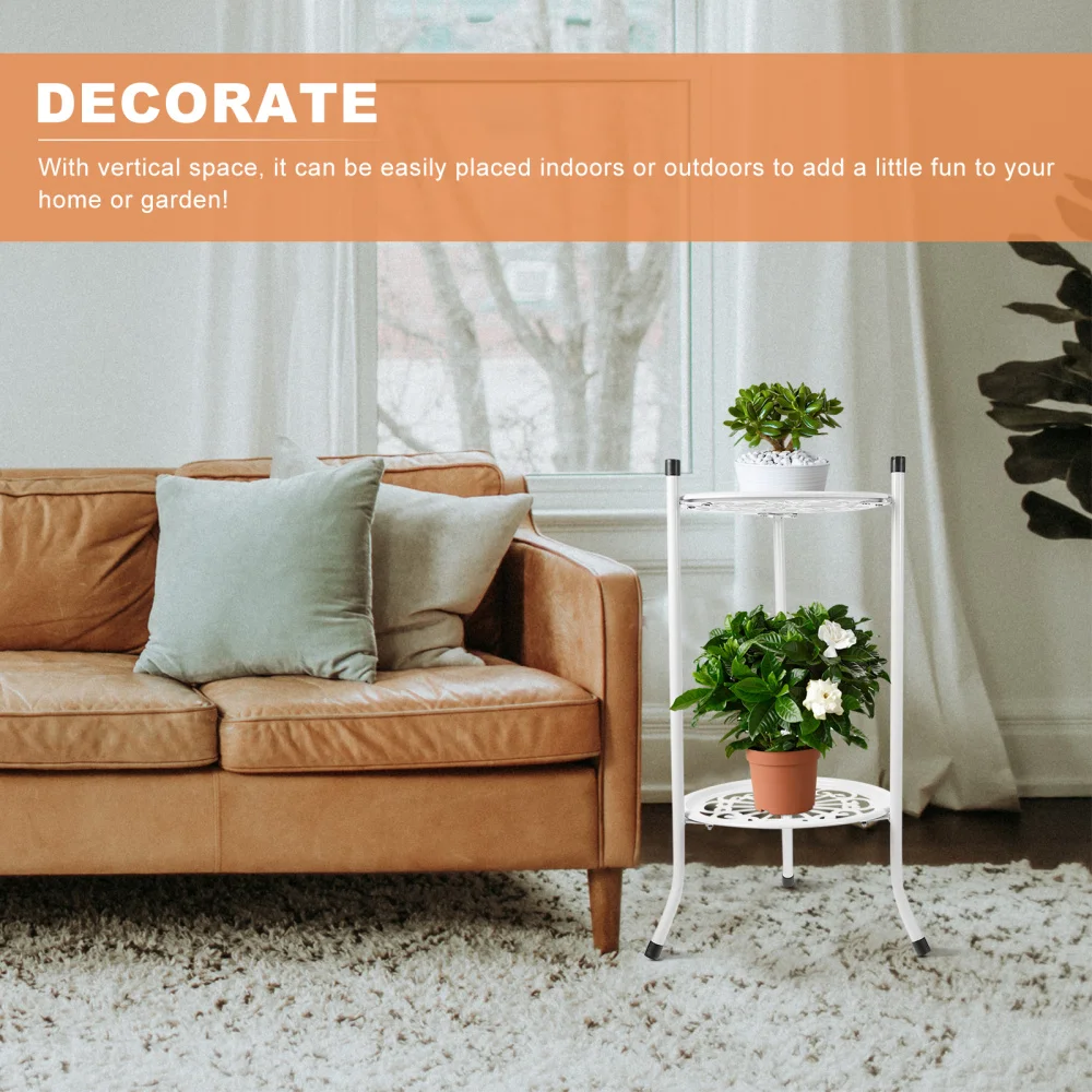 

2pcs Modern Style Iron Art Flower Pot Stand Flower Pot Organizer Room Rack