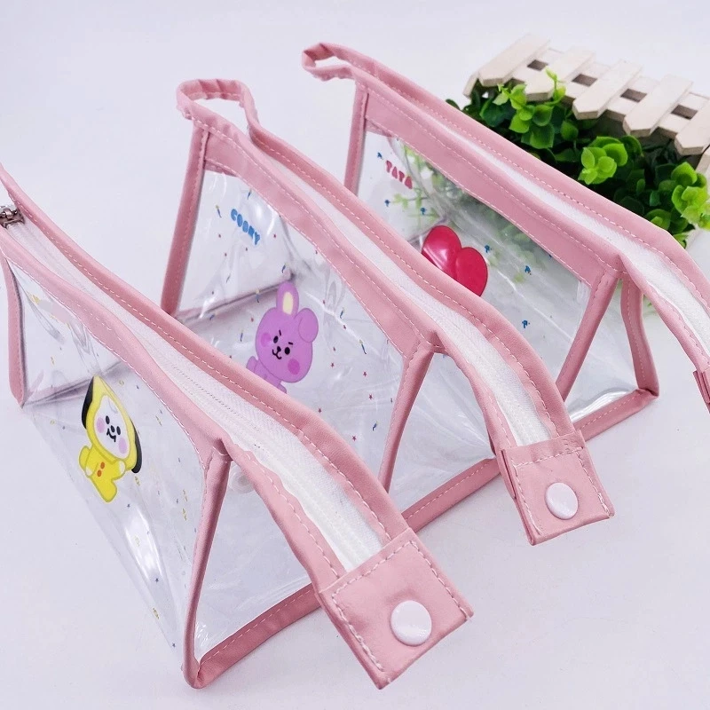 

South Korean Groups K-POP Bangtan Boys Cosmetic Bag Storage Bag Pencil Case Handbag Baby Cartoon Role Playing JUNG KOOK Fan Gift