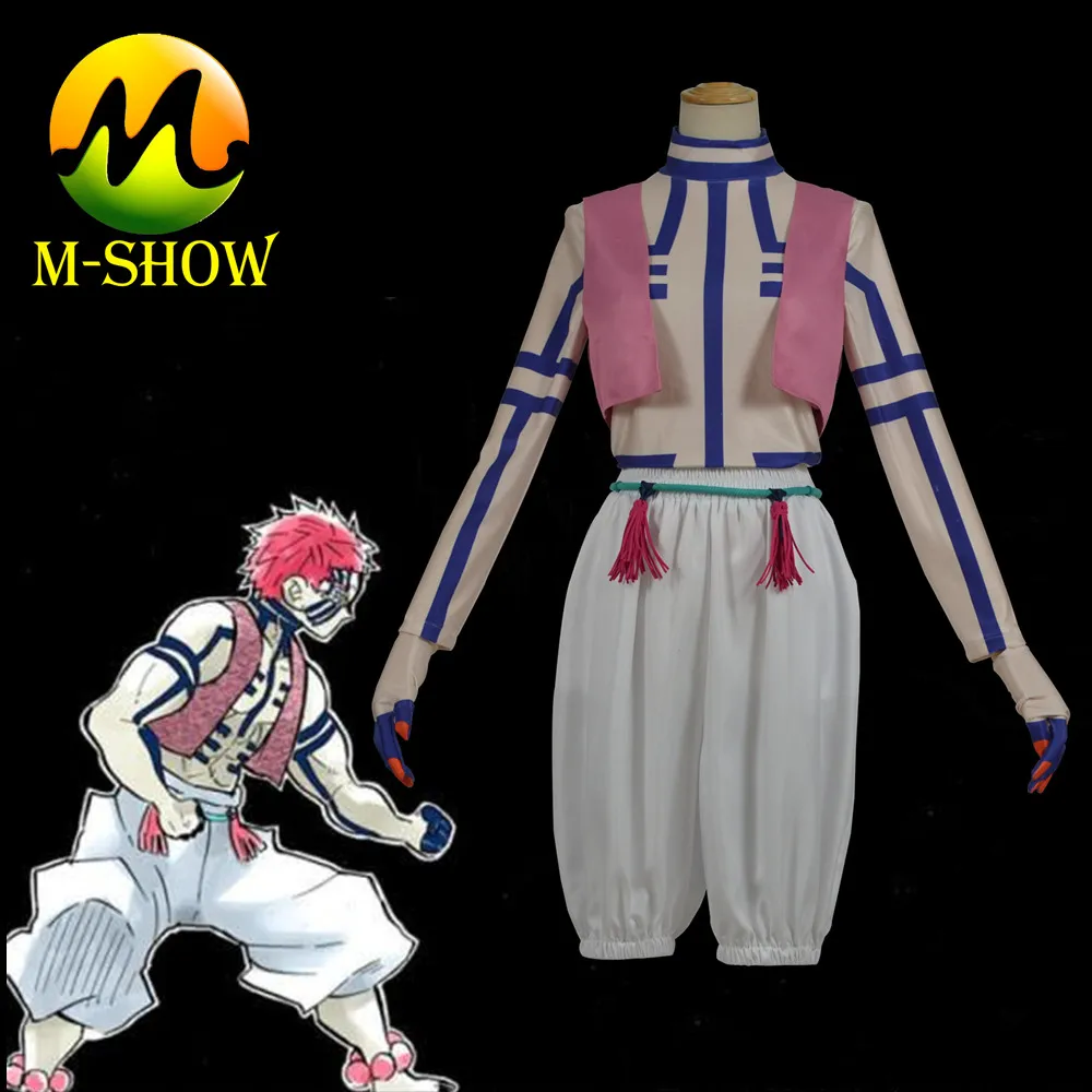 Аниме девушка косплей демона убийца Kimetsu no Yaiba Akaza Komaji Косплей Костюм Хэллоуин