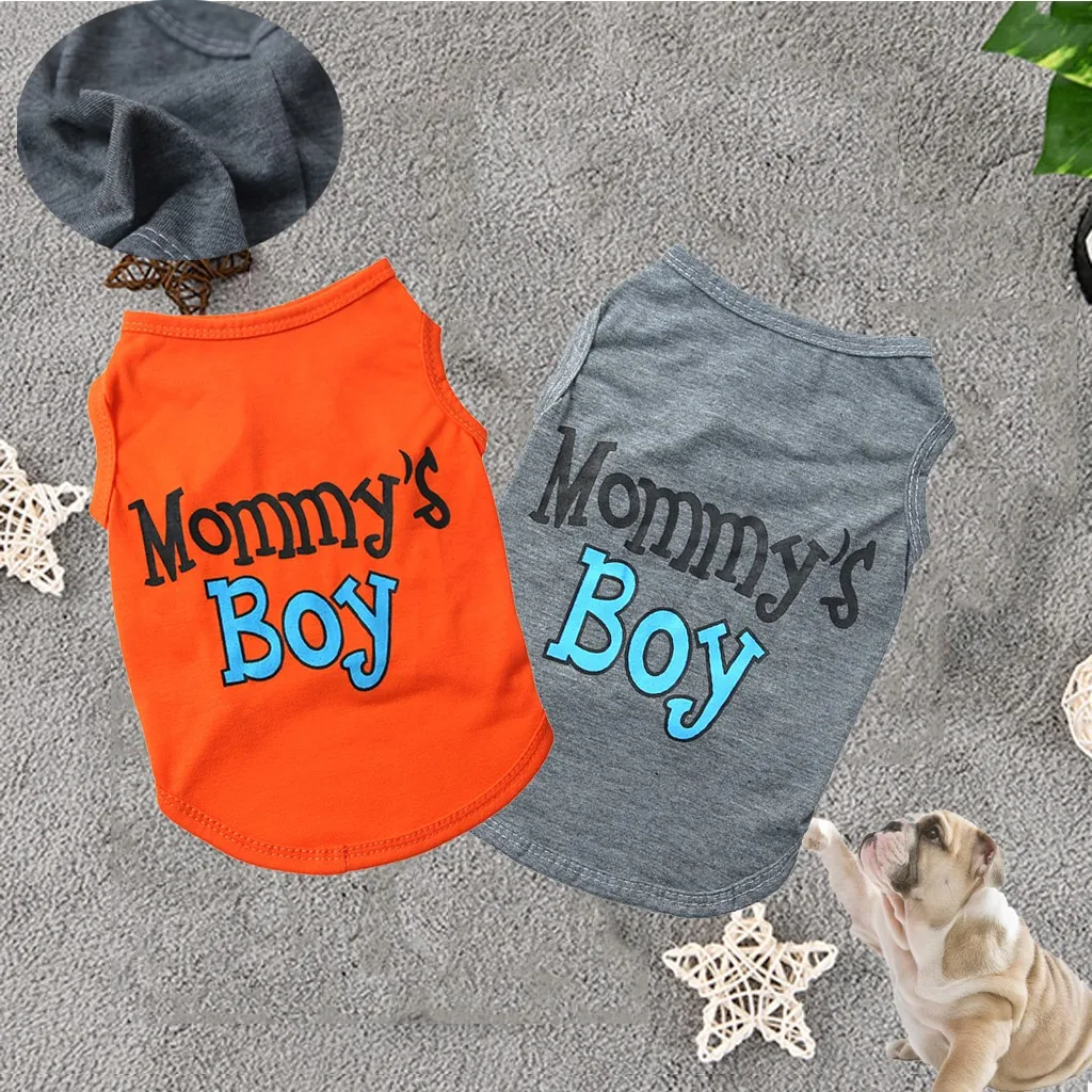 Tshirt Puppy Dog Clothes Pet Cat Vest Cotton T Shirt Cute Printed Summer Pets Pug Apparel Costumes Small Dogs #W3 |