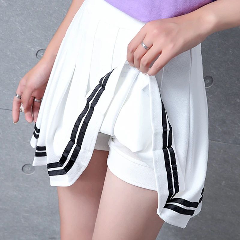 

Kawaii Skirt Plaid Summer Women Skirt 2021 High Waist Stitching Student Pleated Skirts Women Cute Sweet Girls Dance Mini Skirt