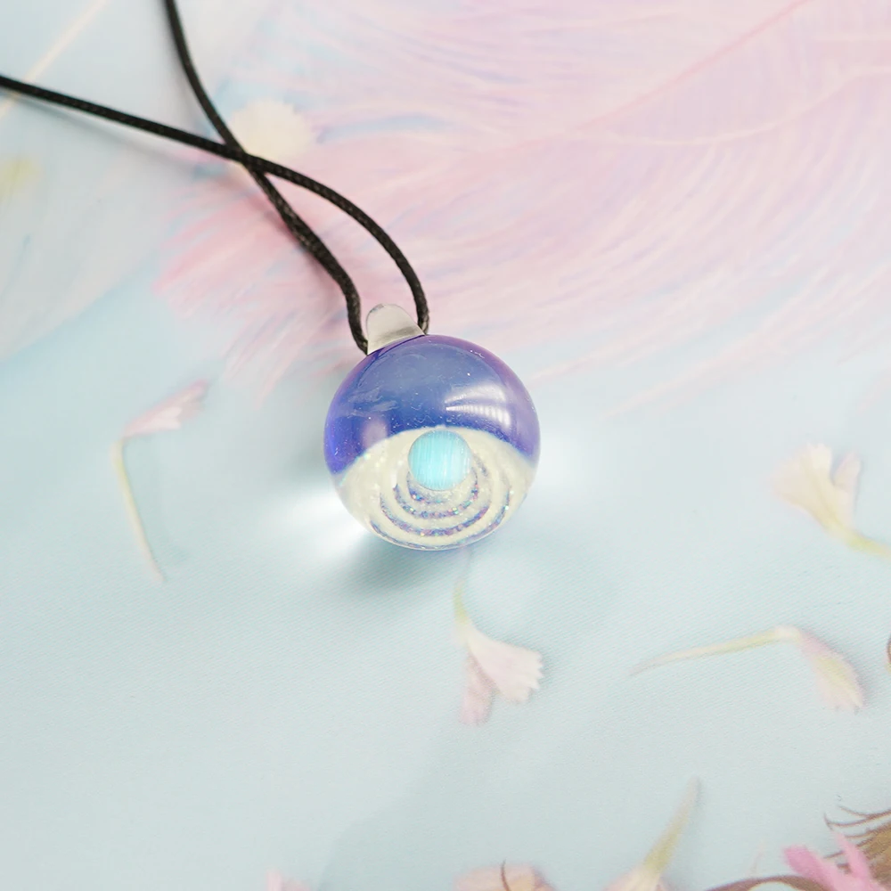 Модное ожерелье ручной работы со стеклянным шариком космосом Вселенной для