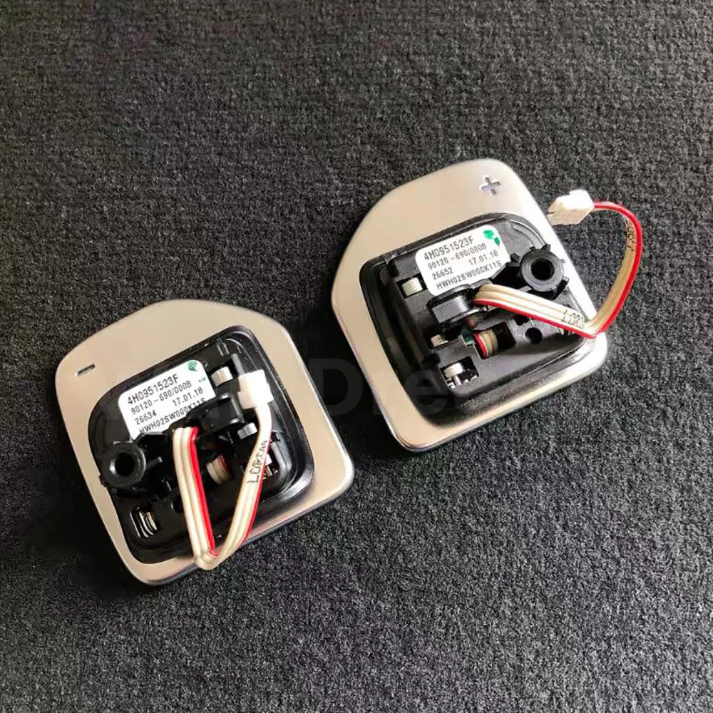 For Audi A1 A3 A4 A5 A6 C7 A7 A8 Q3 Q5 Q7 Tiptronic black high-gloss chrome Steering Wheel Shift Paddle 4H0951523F 4H0951523D