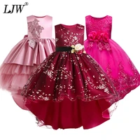 new high quality baby lace princess dress for girl elegant birthday party dress girl dress baby girls christmas clothes 2 12yrs