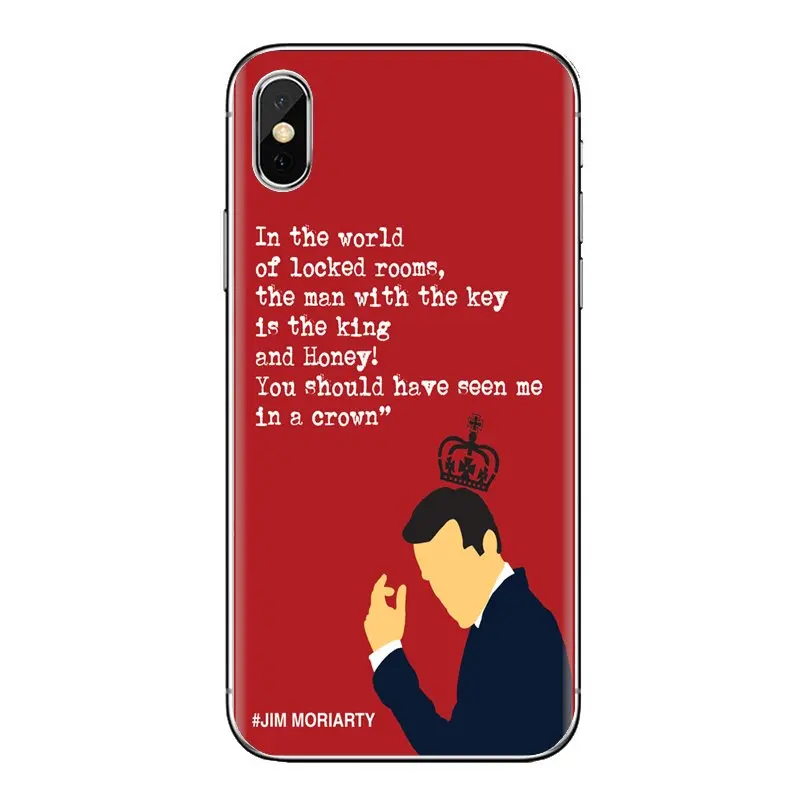Ultra Thin Case For Xiaomi Mi4 Mi5 Mi5S Mi6 Mi A1 A2 5X 6X 8 9 Lite SE Pro Max Mix 2 3 2S Jim Moriarty Sherlock Holmes Quotes |